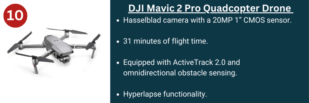 DJI Mavic 2 Pro Quadcopter Drone - best drone for real estate photography.