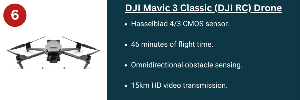 DJI Mavic 3 Classic (DJI RC) Drone - best drone for real estate photography.
