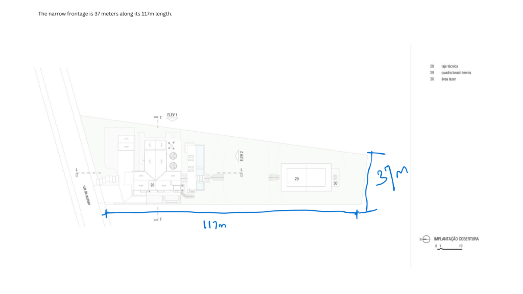 SIte plan offsets- House in Itú building analysis