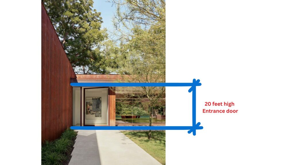 Building Analysis - River Hills Residence - 20 feet high door