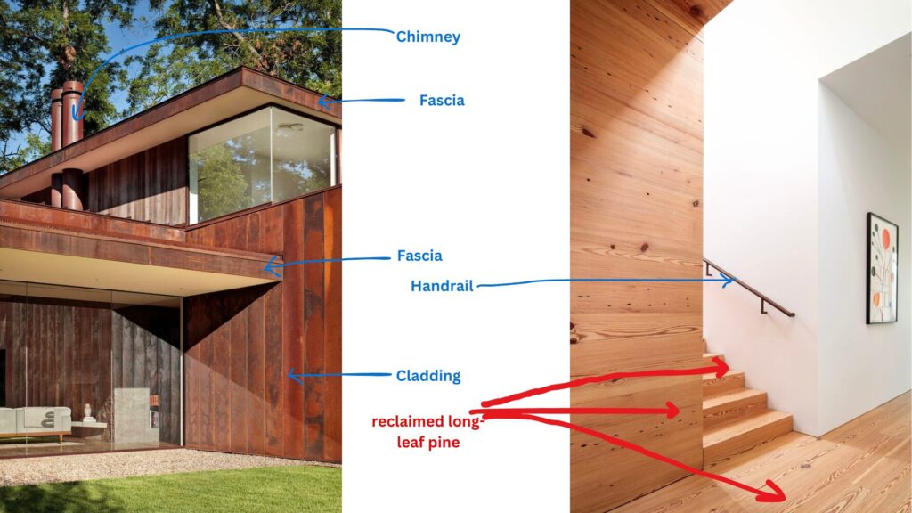 Building Analysis - River Hills Residence - weathering steel uses