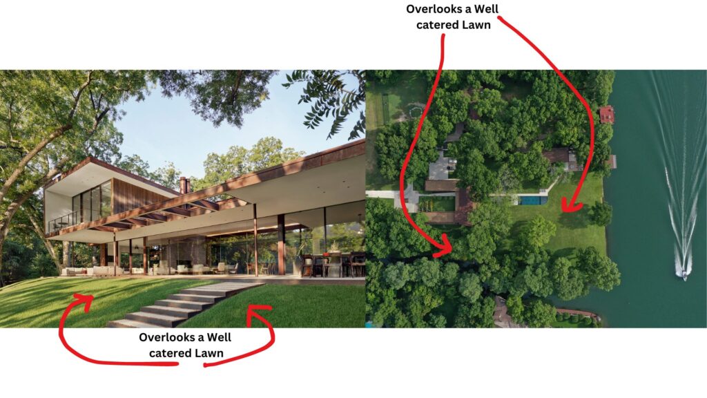 Building Analysis - River Hills Residence - Overlooks a well catered lawn