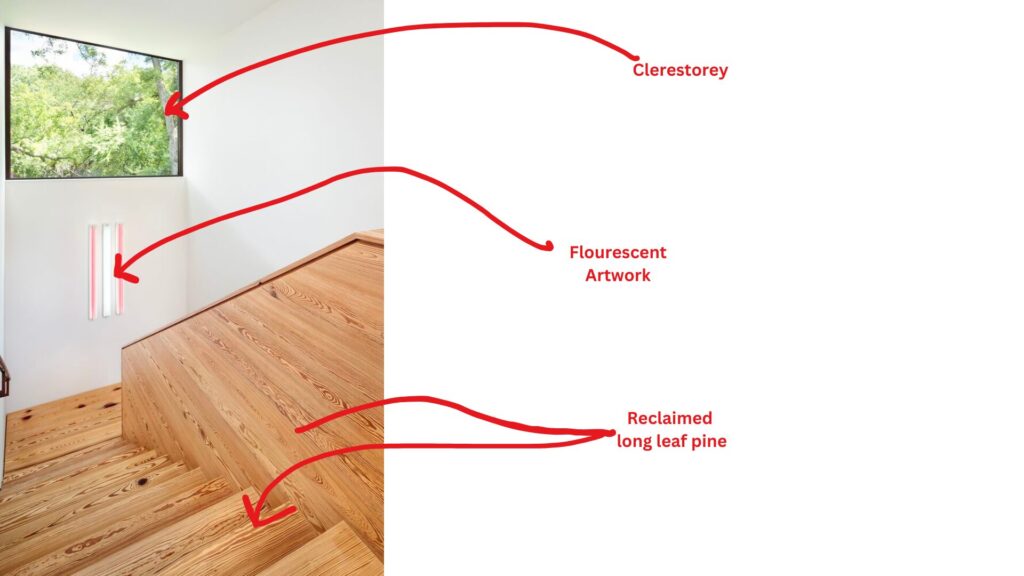 Building Analysis - River Hills Residence - characteristics of staircase