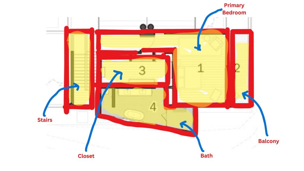 Building Analysis - River Hills Residence -upper story